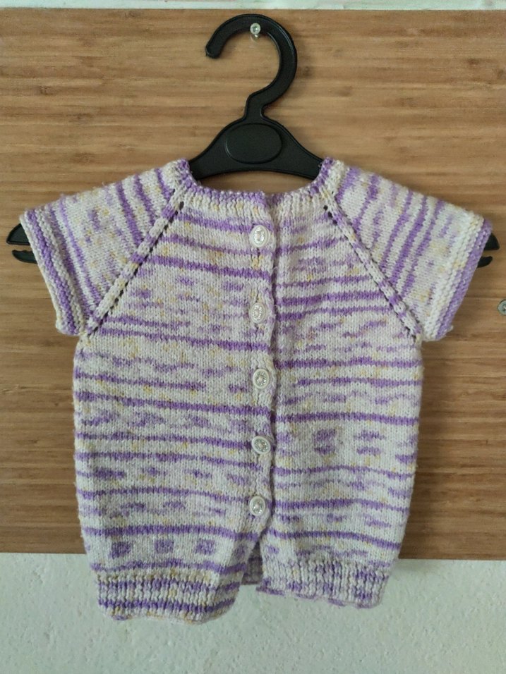 Kız Çocuk Örgü Kısa Kollu Hırka - Görsel 2