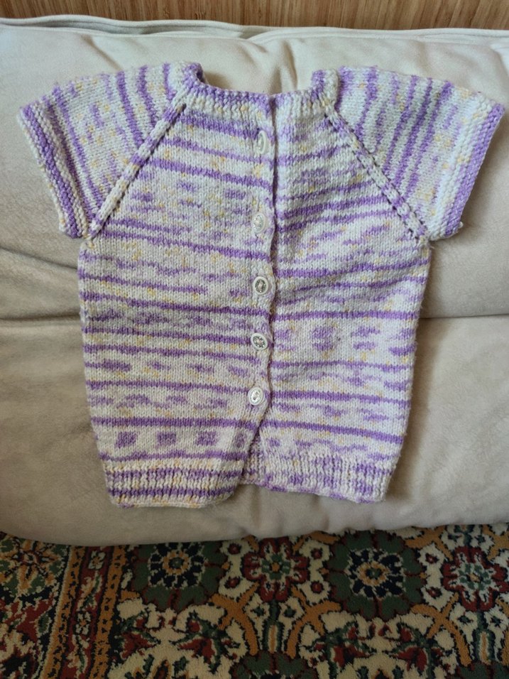 Kız Çocuk Örgü Kısa Kollu Hırka - Görsel 3