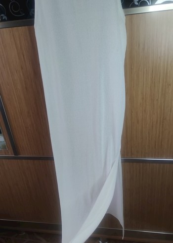 Beyaz Uzun Kolsuz Salaş Elbise plaj elbisesi pareo - Görsel 9