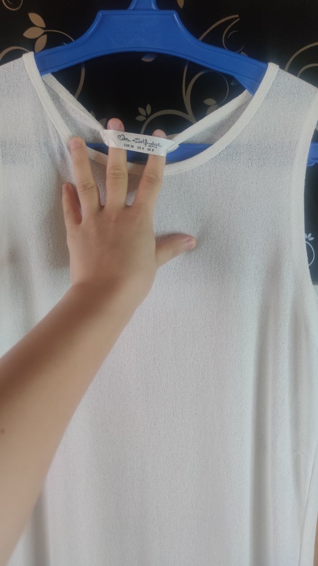 Beyaz Uzun Kolsuz Salaş Elbise plaj elbisesi pareo - Görsel 5