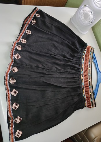 Boncuk İşlemeli Uzun Bohem Hamile Etek - Görsel 6