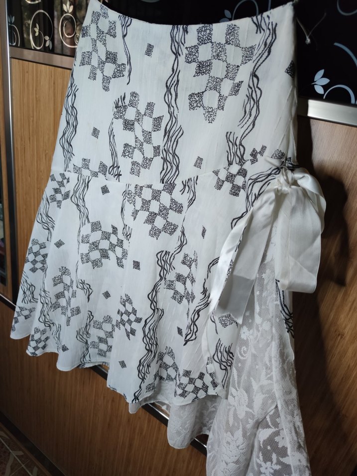 Dantel Detaylı Nakışlı Hamile Midi Etek - Görsel 5