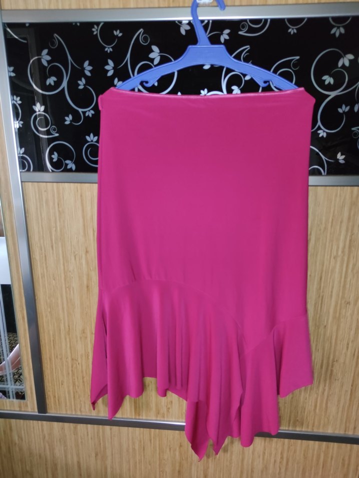 Pembe Drapeli Midi Hamile Eteği - Görsel 3