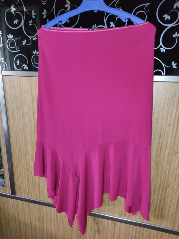 Pembe Drapeli Midi Hamile Eteği - Görsel 4