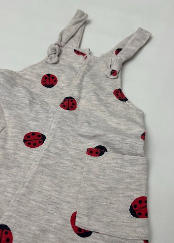 H&M Kız Çocuk Uğur Böceği Desenli salopet Elbise