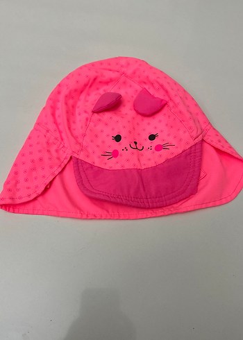 Pembe Çocuk Şapka Kulak Detaylı