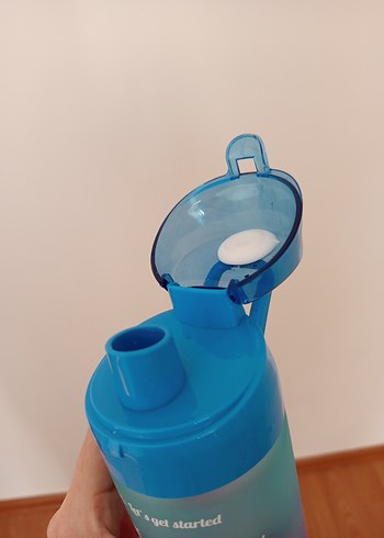 Mavi renk motivasyon matarası - Görsel 4