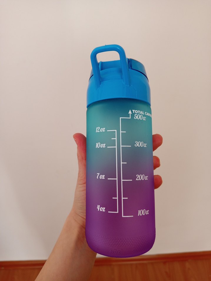 Mavi renk motivasyon matarası - Görsel 2