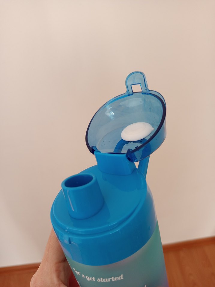 Mavi renk motivasyon matarası - Görsel 4