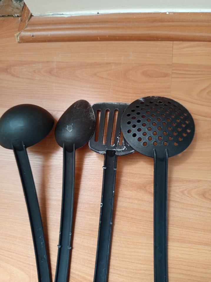 Siyah Mutfak Kepçeleri Seti / servis seti - Görsel 3