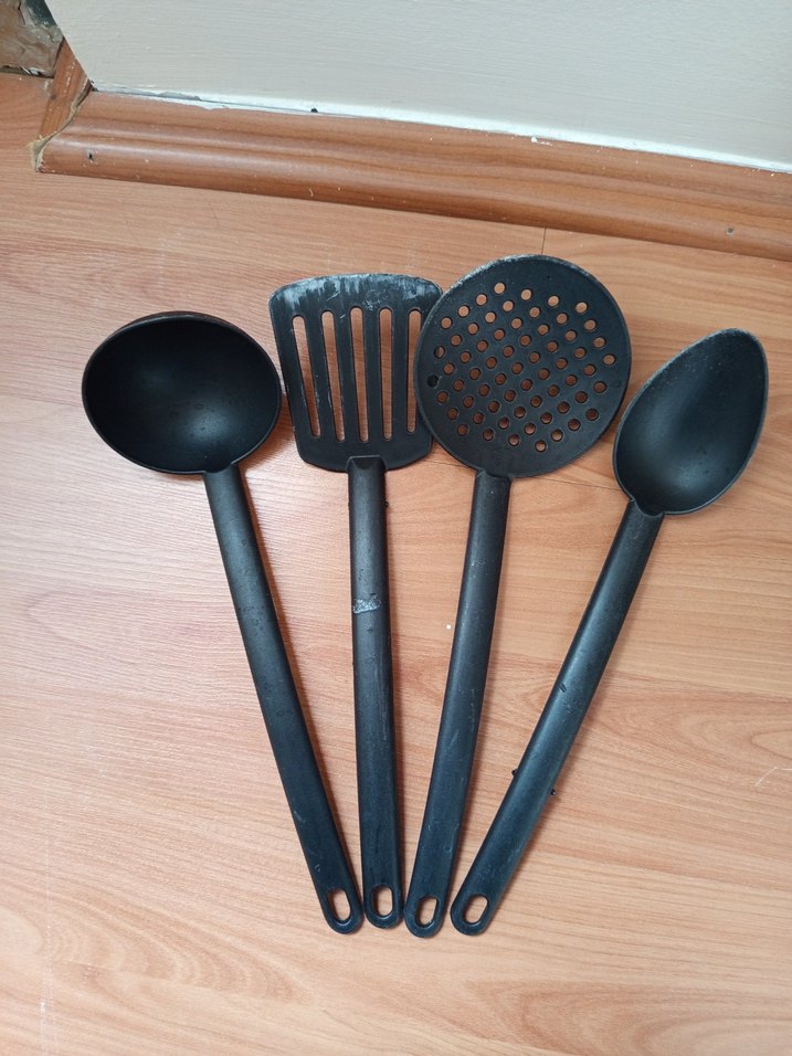 Siyah Mutfak Kepçeleri Seti / servis seti - Görsel 2