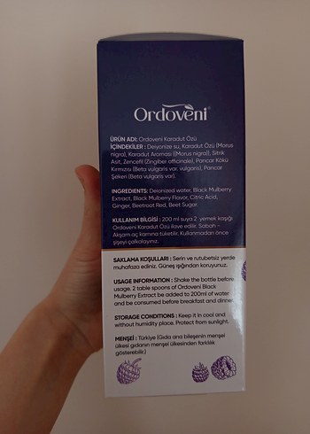 Ordoveni Karadut Özü 400ml - Görsel 3