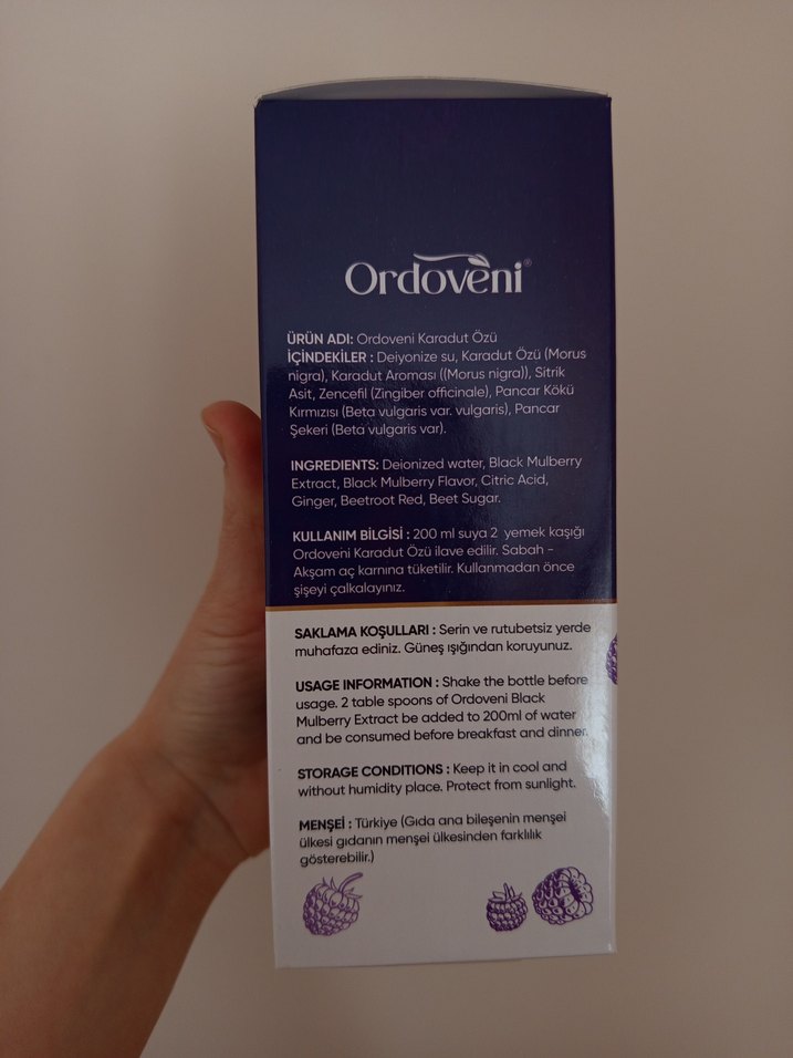 Ordoveni Karadut Özü 400ml - Görsel 3