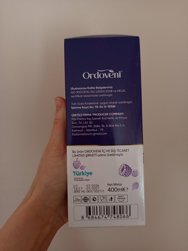 Ordoveni Karadut Özü 400ml - Görsel 4