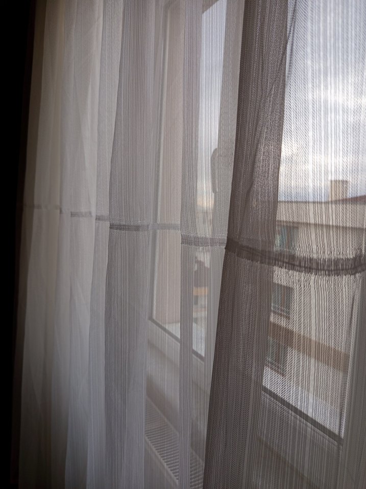 Beyaz bambu Tül Perde - Görsel 2