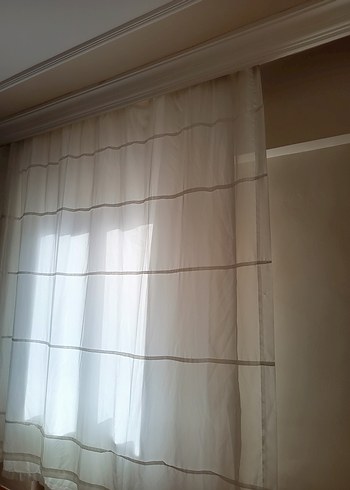 Modern Beyaz Düz Tül Perde - Görsel 2