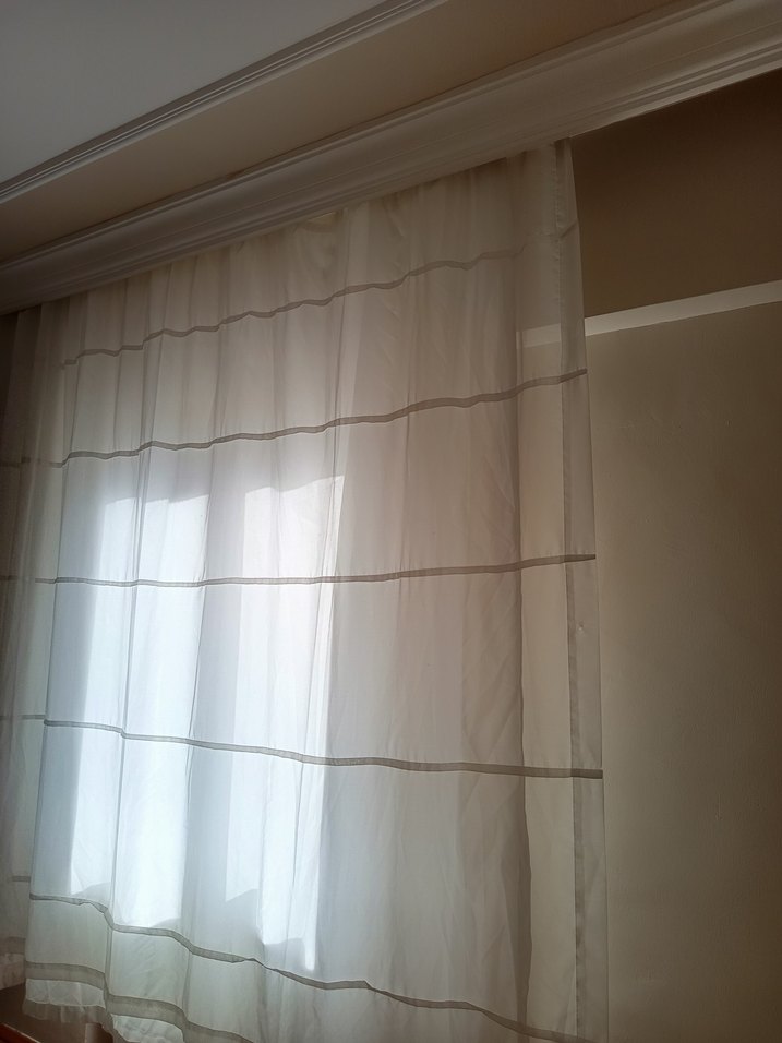 Modern Beyaz Düz Tül Perde - Görsel 2