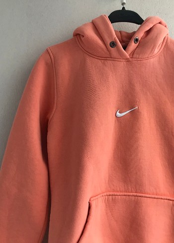 Turuncu kapşonlu sweatshirt - Görsel 3