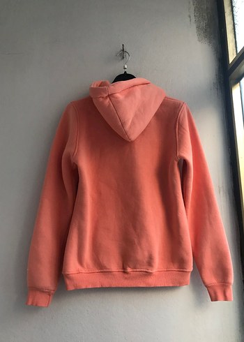 Turuncu kapşonlu sweatshirt - Görsel 2