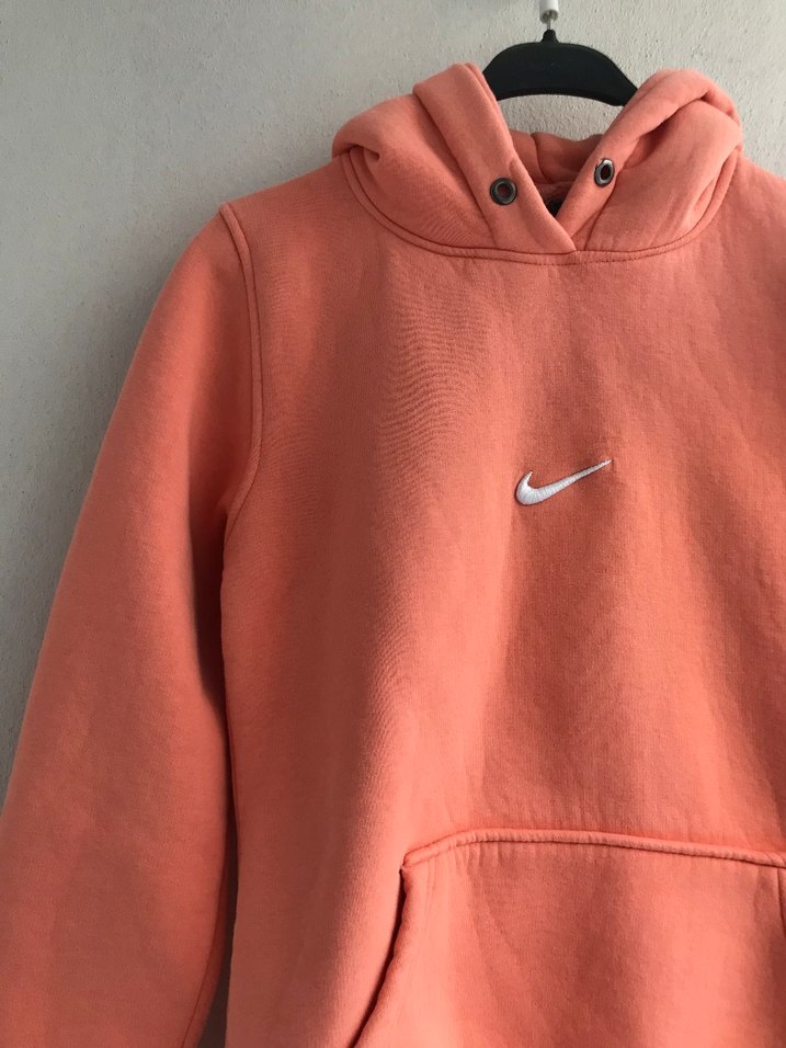 Turuncu kapşonlu sweatshirt - Görsel 3