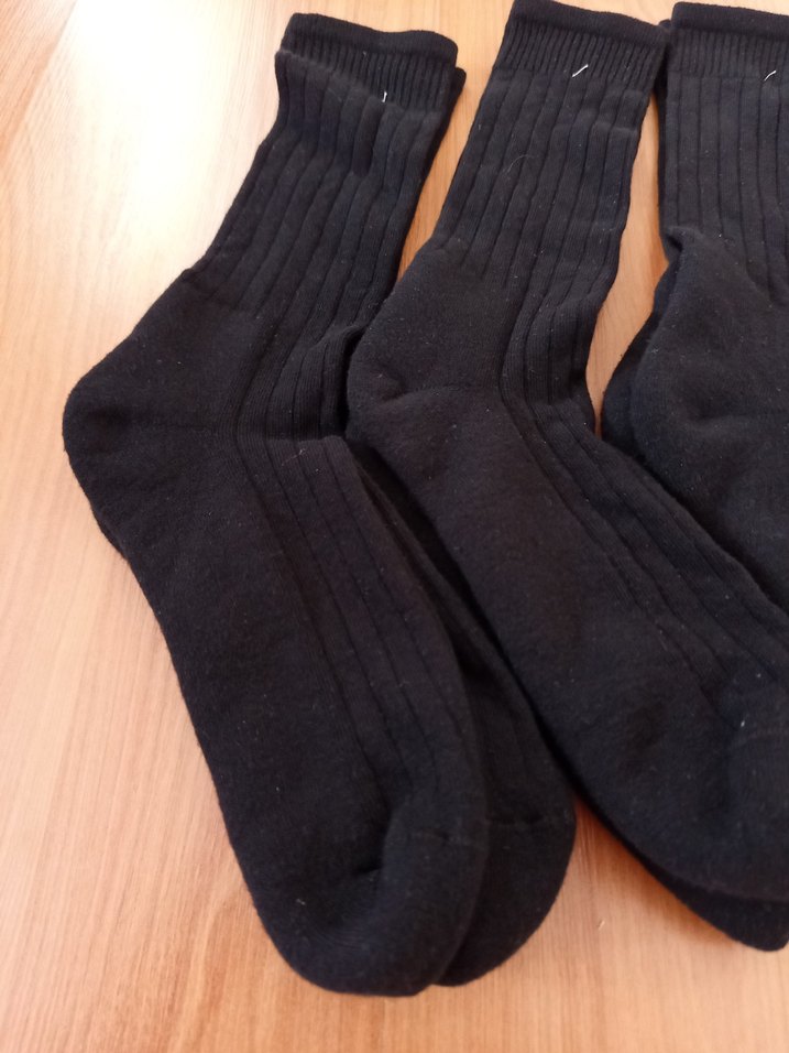 Erkek Siyah Midi Spor Çorap 4'lü Set - Görsel 2