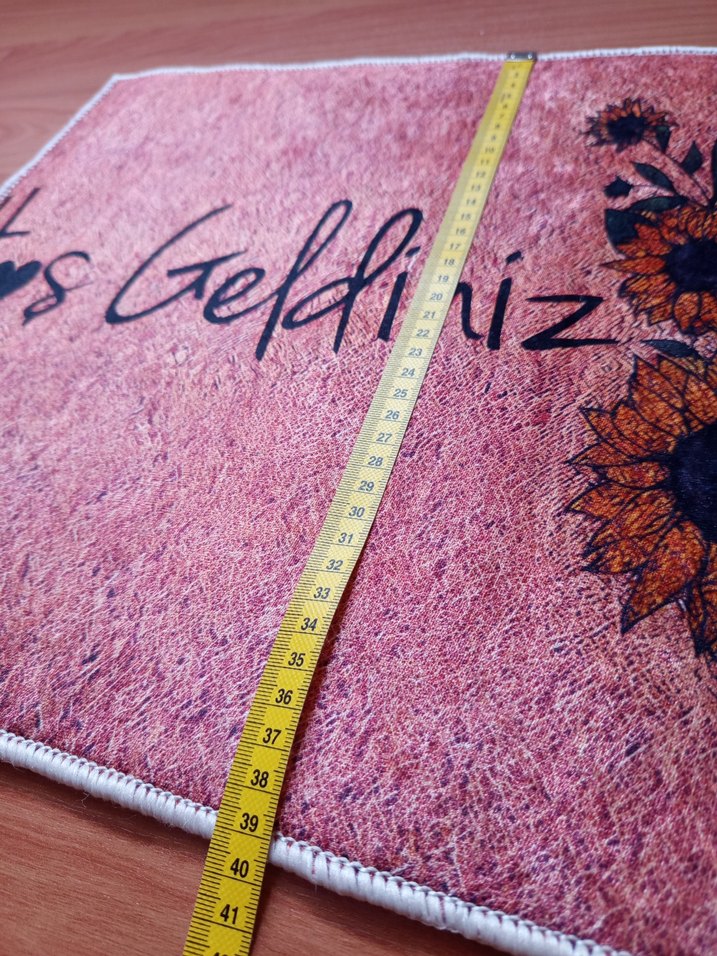 Hoş geldiniz yazılı kapı önü paspası - Görsel 5