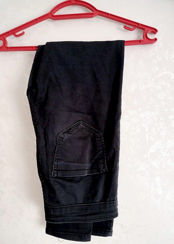 Siyah Kadın Denim Esnek Midi Pantolon