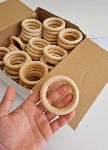 Ahşap Halka 7 cm 33 adet