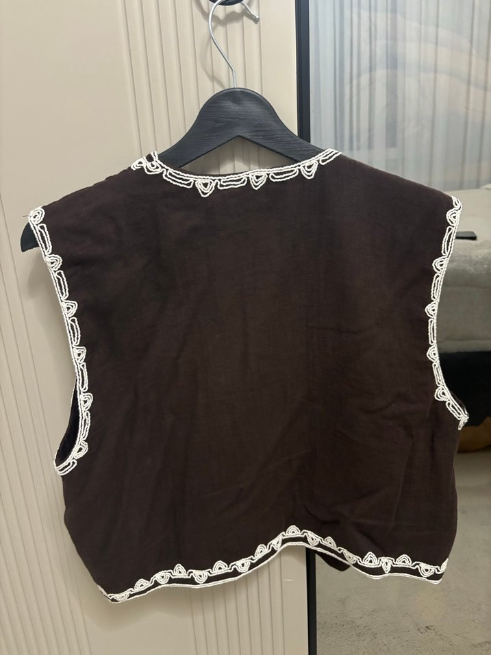 Pamuk kumaş Zara yelek - Görsel 4