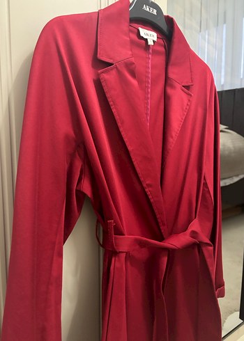 Kırmızı Kadın Trençkot - AKER - Görsel 3