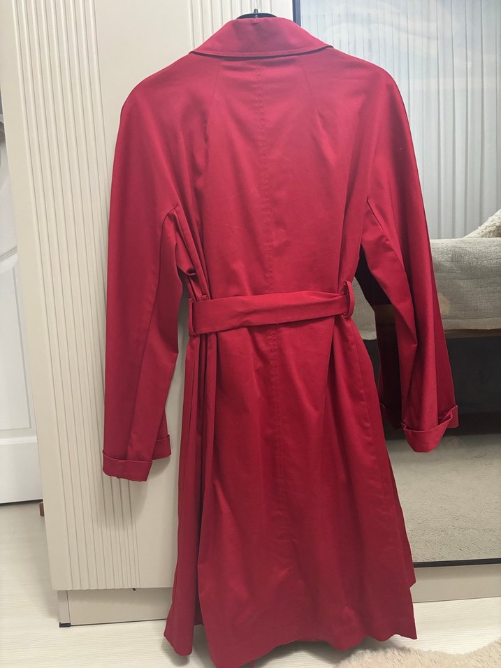 Kırmızı Kadın Trençkot - AKER - Görsel 4