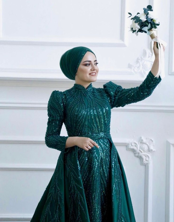 Tesettür nişanlık/kınalık - Görsel 4