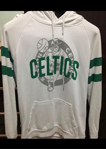 Beyaz Celtics Baskılı erkek Sweatshirt