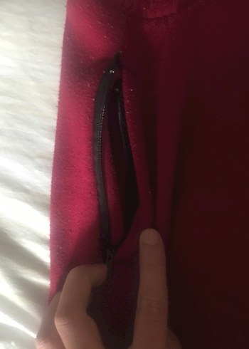 Bordo Erkek Fermuarlı Eşofman Altı - Görsel 2