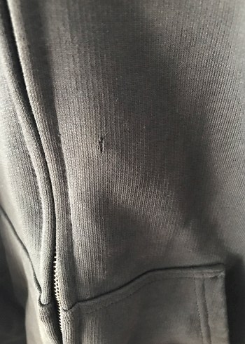 Gri Baskılı Siyah Goth Kapüşonlu Sweatshirt - Görsel 3