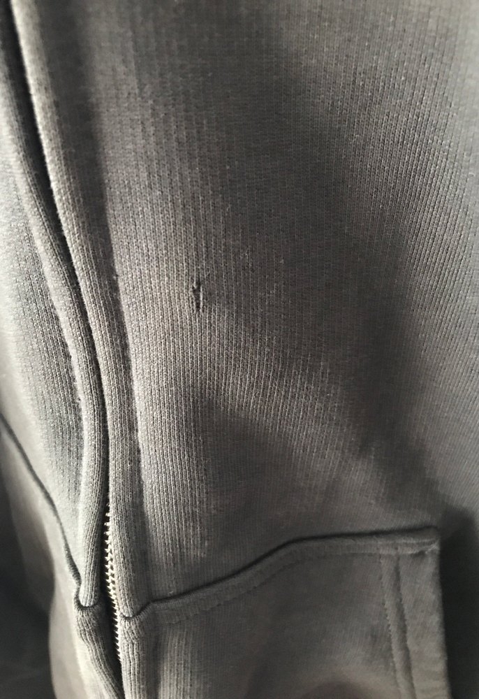 Gri Baskılı Siyah Goth Kapüşonlu Sweatshirt - Görsel 3