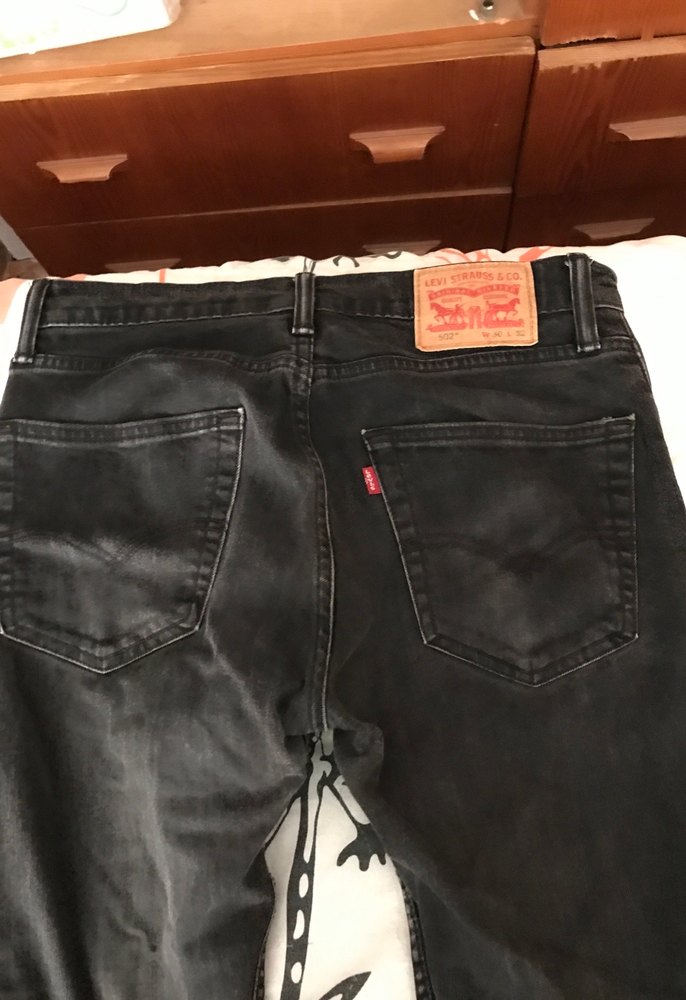 Siyah Bol Kesim Midi Kot Pantolon - Görsel 2