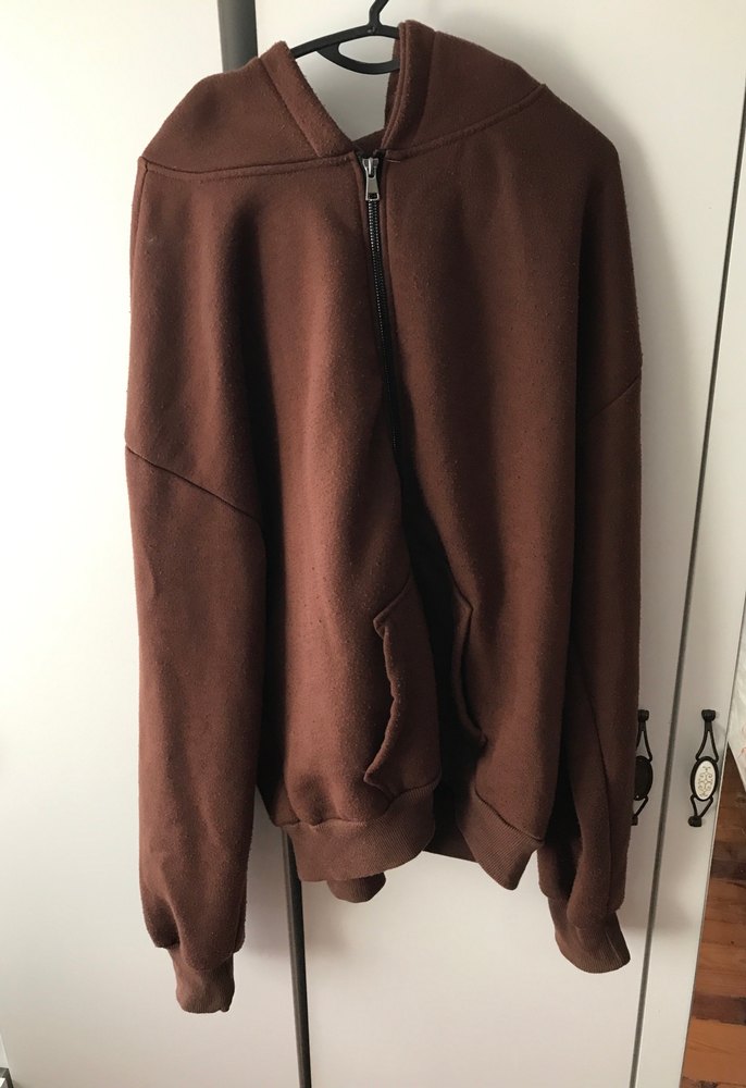 Kahverengi Baskılı Süet Sweatshirt - Görsel 2