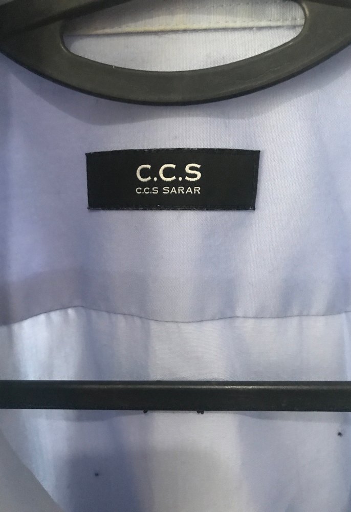 Mavi Kısa Kollu Pamuklu Gömlek - Görsel 2