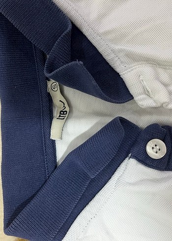 Erkek Beyaz V Yaka Kısa Kollu Polo Tişört - Görsel 2