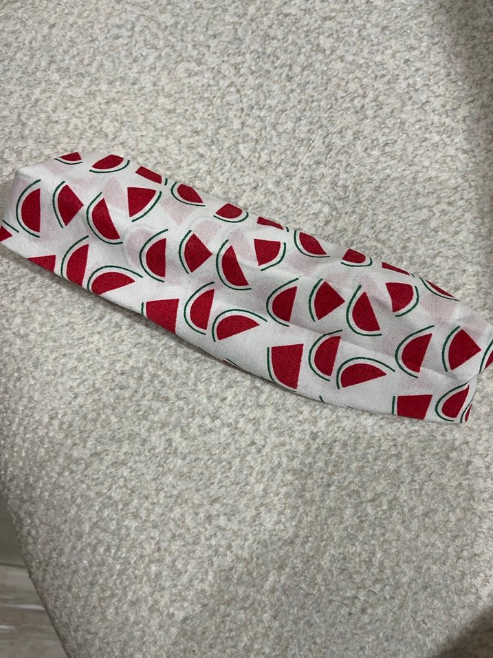 Renkli Karpuz Desenli Fırfırlı Saç Bandı - Görsel 2