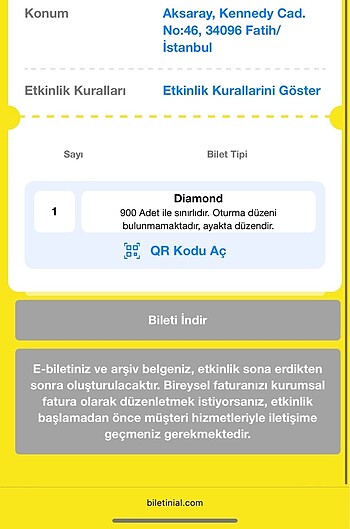 HALSEY DIAMOND 1 ADET BILET