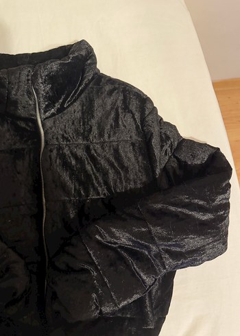 m Beden Siyah Fermuarlı Kadın Bomber Ceket