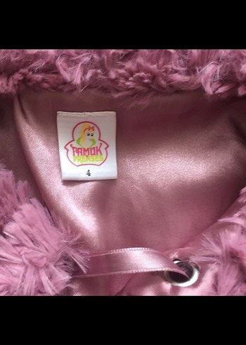 Kız Çocuk Pembe Kürk Detaylı Bolero - Görsel 3