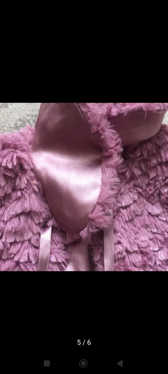 Kız Çocuk Pembe Kürk Detaylı Bolero - Görsel 5