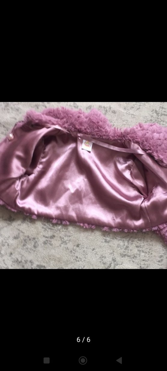 Kız Çocuk Pembe Kürk Detaylı Bolero - Görsel 2