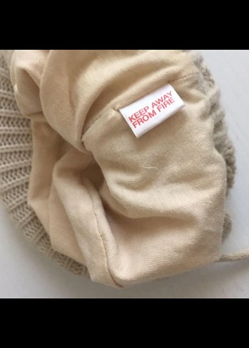 Bej Örgü Çocuk Bere Kulaklıklı - Görsel 6