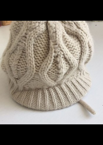 Bej Örgü Çocuk Bere Kulaklıklı - Görsel 5