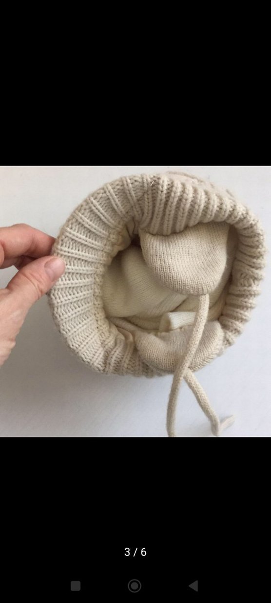 Bej Örgü Çocuk Bere Kulaklıklı - Görsel 3