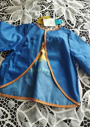 Renkli Baskılı Bebek Önlüğü Mavi - Görsel 3